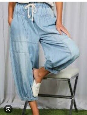 Free People Wide Crop Denim